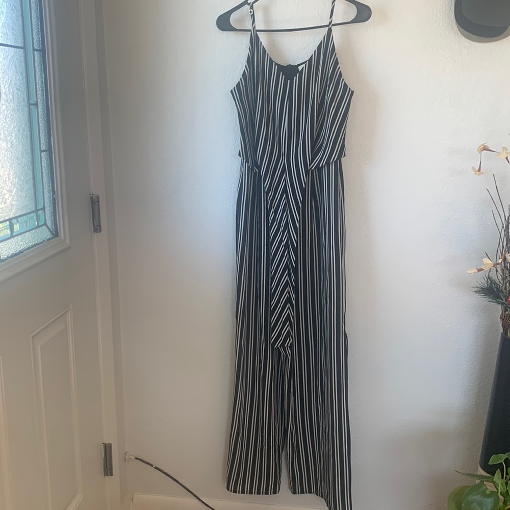 Your cute striped pantsuit